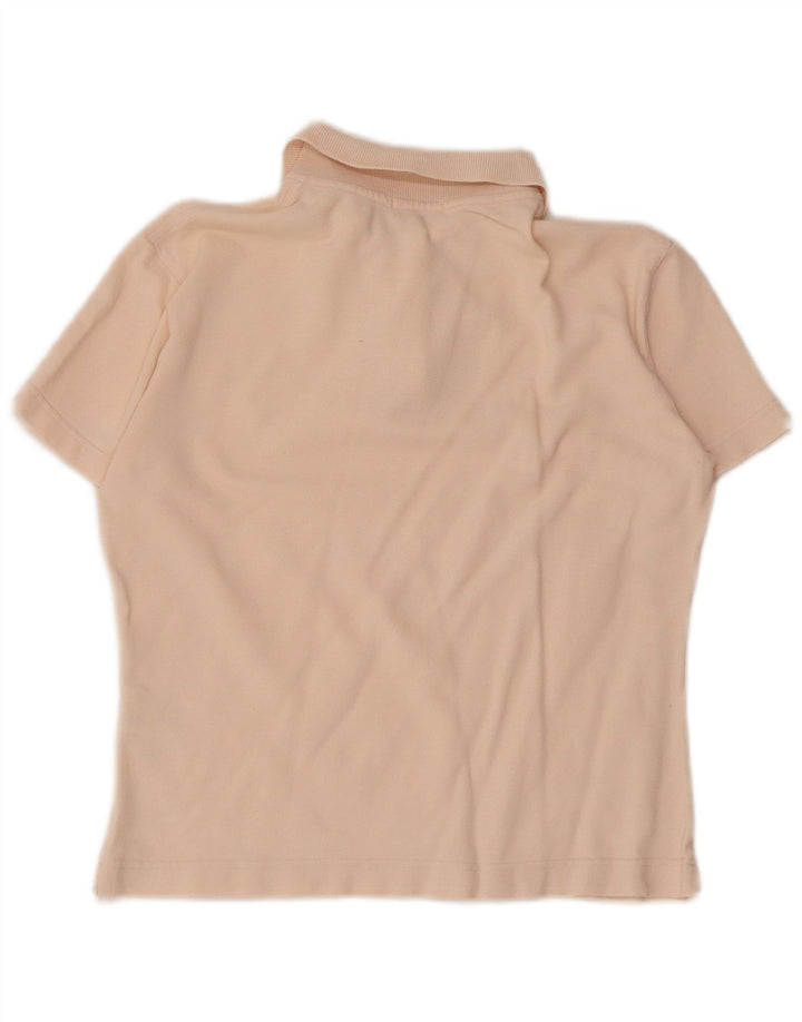 Fred Perry Dame Polo Shirt UK 12 Medium Pink Bomuld