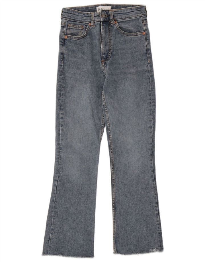 Zara Dame Flared Jeans EU 34 2XS W24 L25 Blå