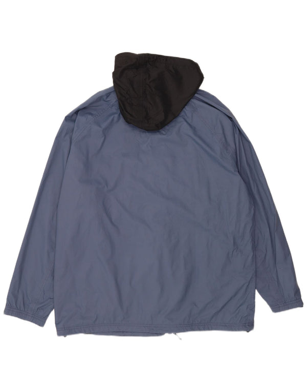 Timberland Regnjakke med hætte til mænd UK 44 2XL Blå Colourblock Nylon