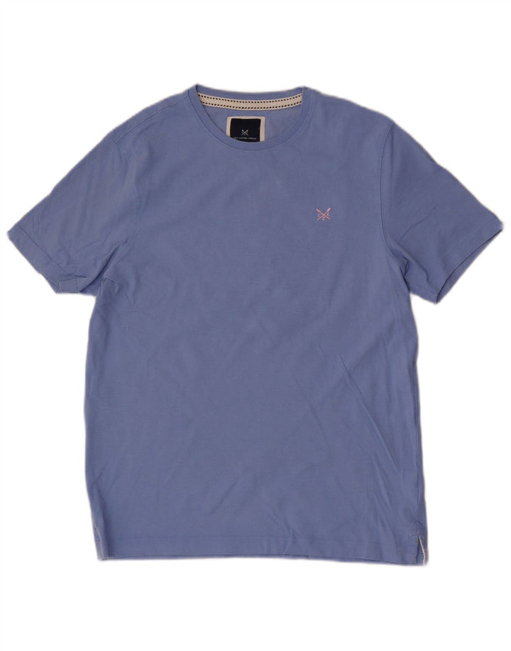 CREW CLOTHING Herre T-Shirt Top Medium Blue Bomuld