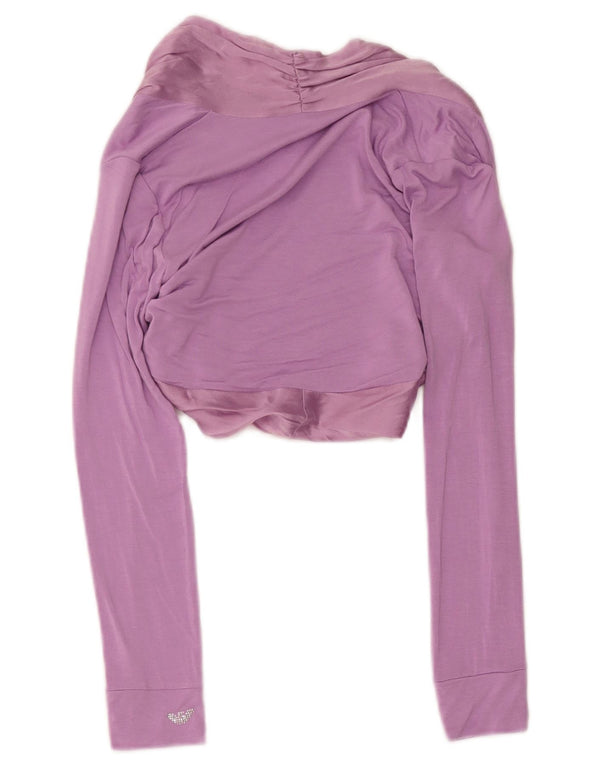 Armani Junior Piger Langærmet Bolero Top 11-12 År Lilla Viscose