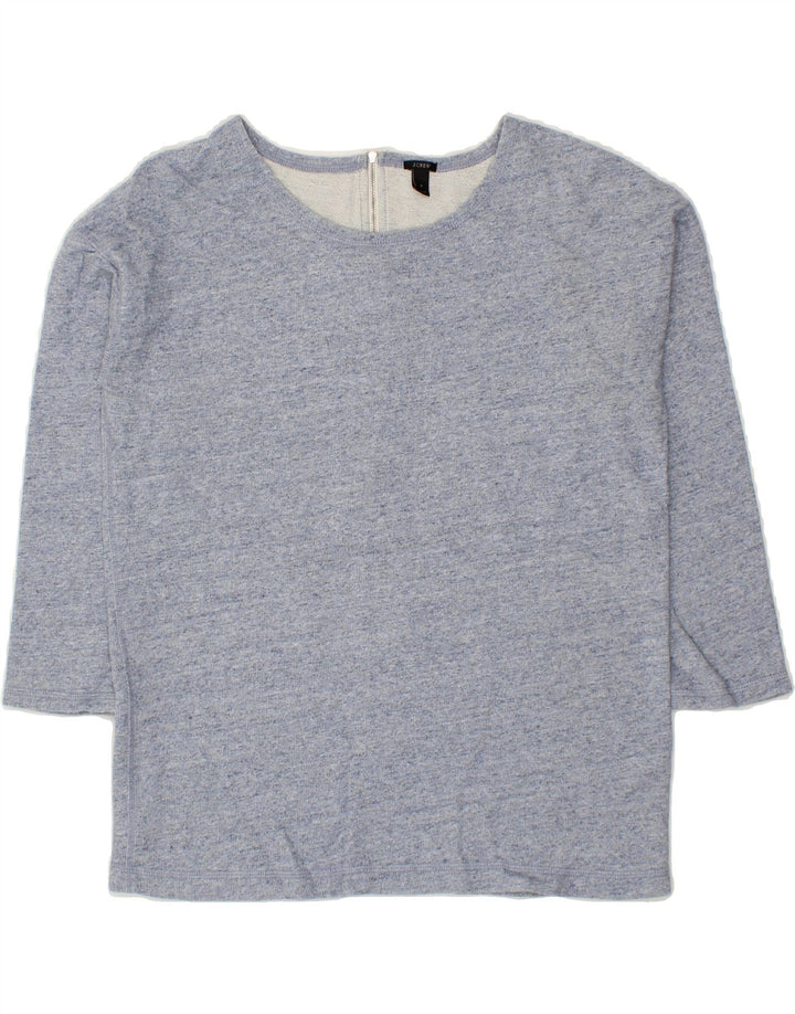 J. CREW Womens Oversized Sweatshirt Jumper UK 10 Small Blue Flecked Vintage J. Crew and Second-Hand J. Crew from Messina Hembry 
