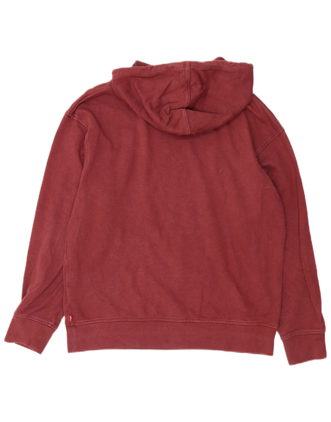LEVI'S Mens Relaxed Fit Hoodie Jumper Medium Burgundy Cotton Vintage Levi's and Second-Hand Levi's from Messina Hembry 