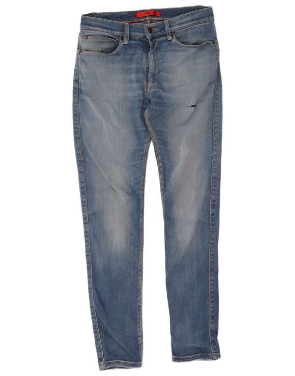 Hugo Boss Dame Skinny Jeans W29 L32 Blå Bomuld