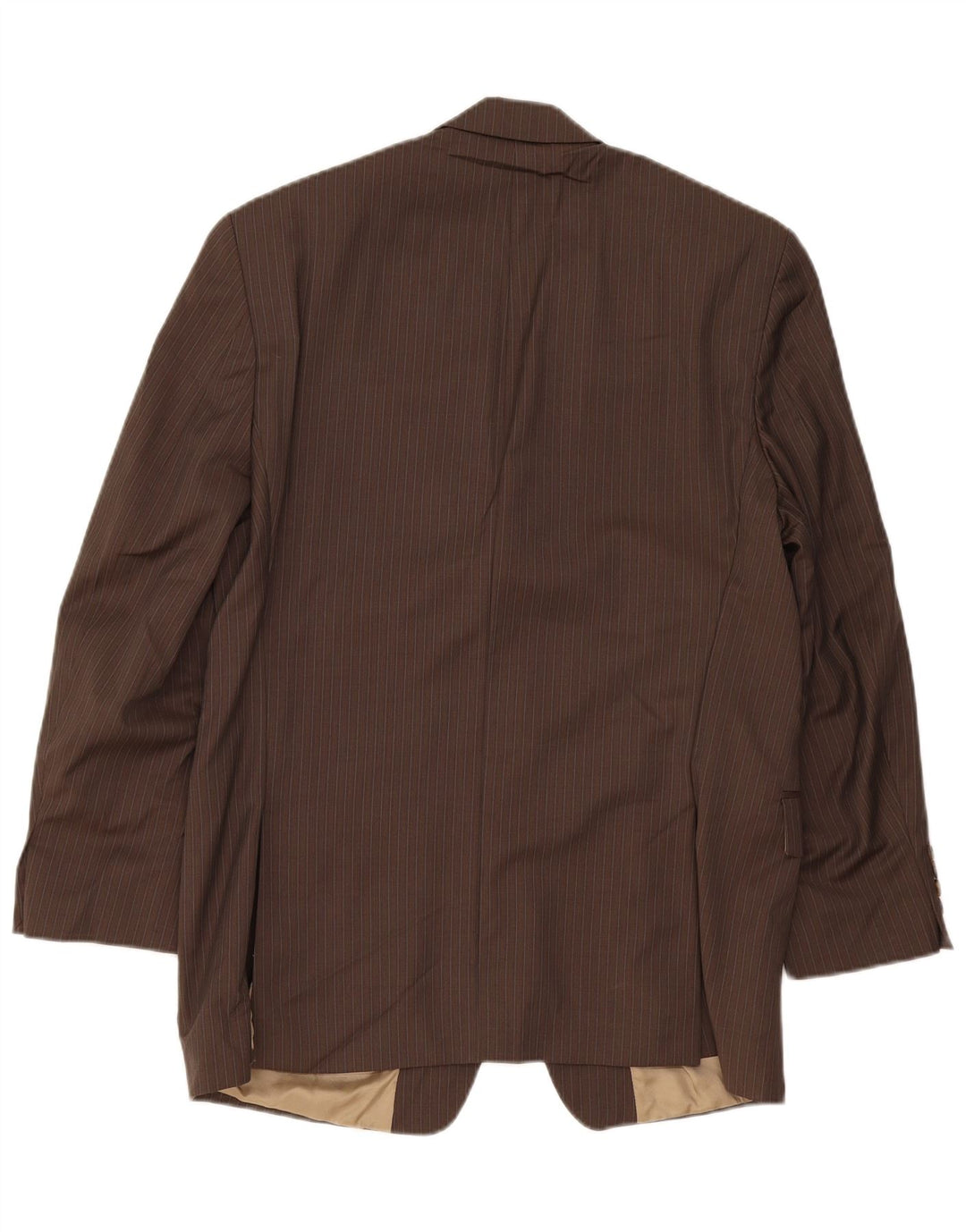 Chaps Herre 3-knaps blazerjakke UK 40 Large Brown Pinstripe New Wool