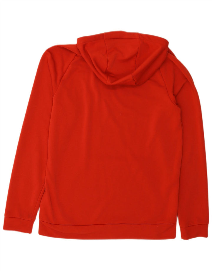 Nike Herre Dri Fit Grafisk Hoodie Jumper Medium Orange Polyester