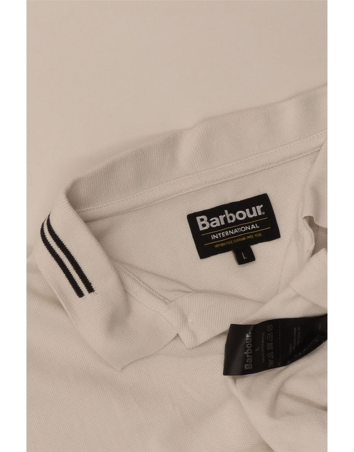Barbour Polo Shirt til mænd Stor hvid bomuld