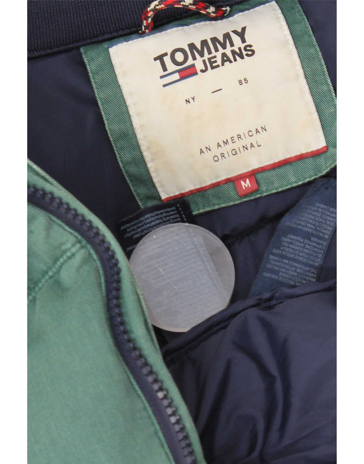 Tommy Hilfiger Herre polstret jakke UK 38 Medium Grøn Bomuld