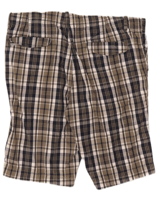 Best Company Mens Chino Shorts IT 52 XL W36 Khaki Check Cotton