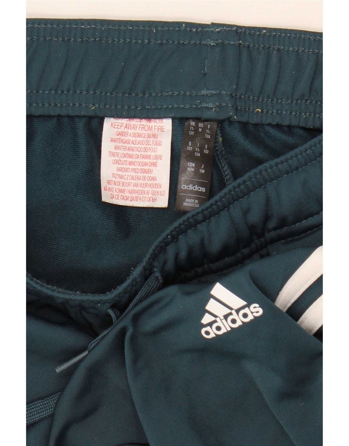 Adidas Drenge Træningsdragt Bukser 11-12 År Grøn Polyester