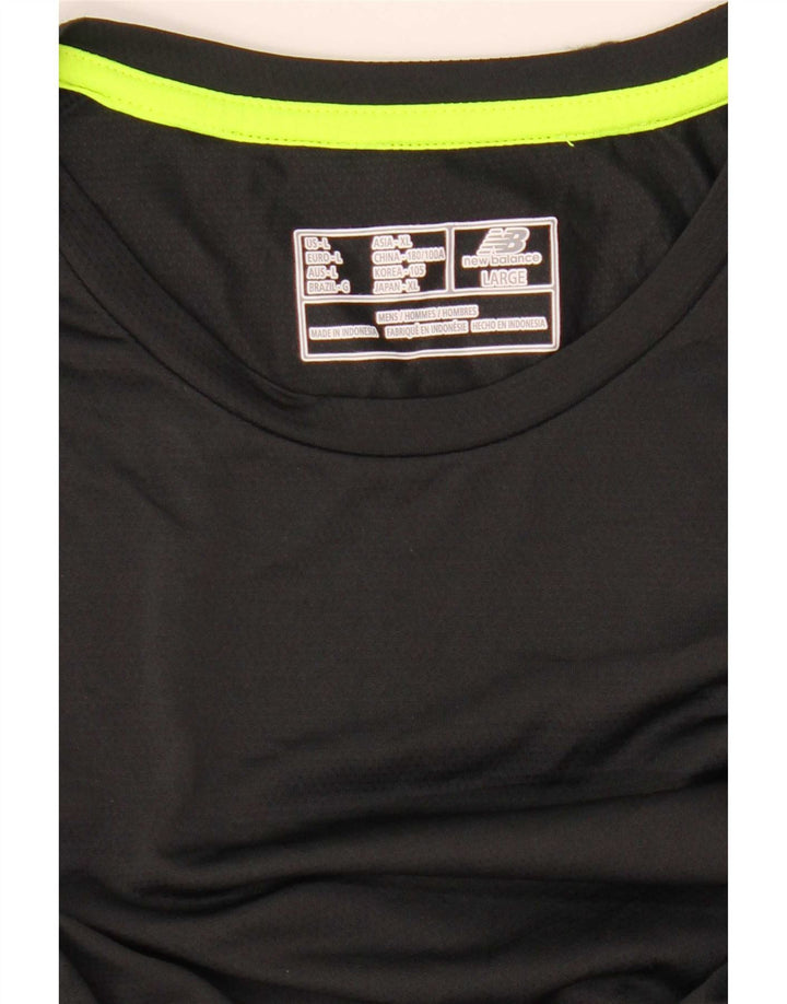 New Balance Herre Top Langærmet Stor Sort Colourblock