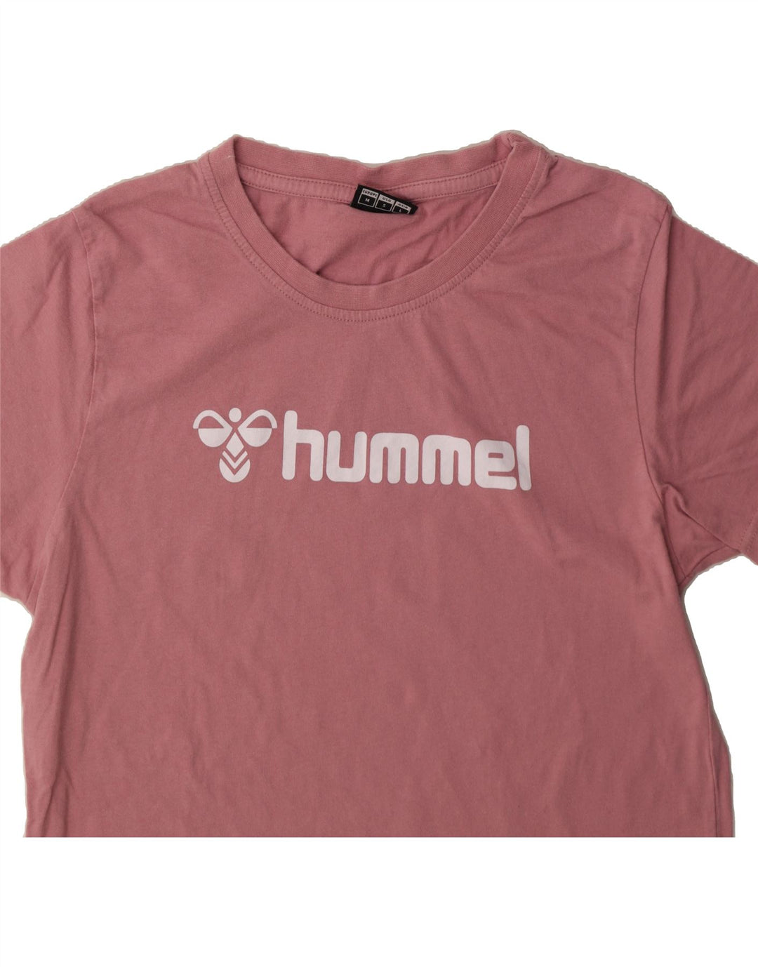 HUMMEL Womens Graphic T-Shirt Top UK 14 Medium Pink Cotton Vintage Hummel and Second-Hand Hummel from Messina Hembry 