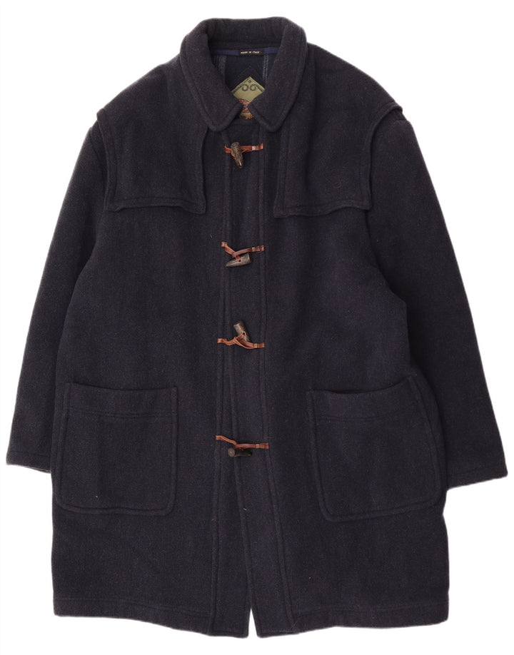 Lebole Herre Loose Fit Duffle Coat UK 42 XL Navy Blue