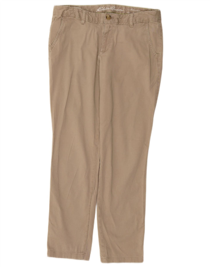 Eddie Bauer Kvinde Kæreste Slim Chino Bukser US 6 Medium Beige Bomuld