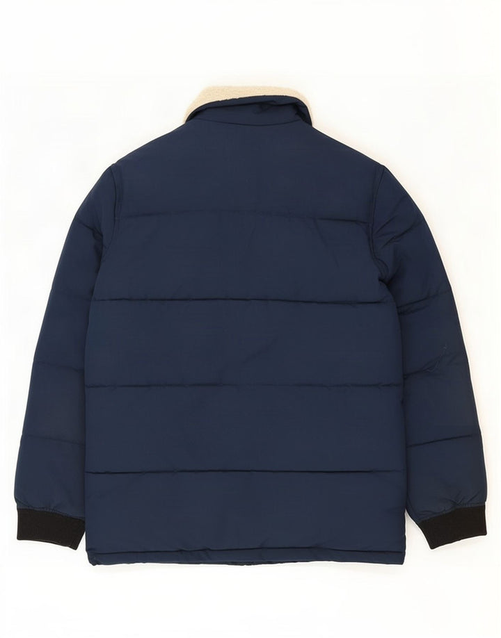 Marks & Spencer Polstret Herrejakke UK 38 Medium Navy Blue Colourblock