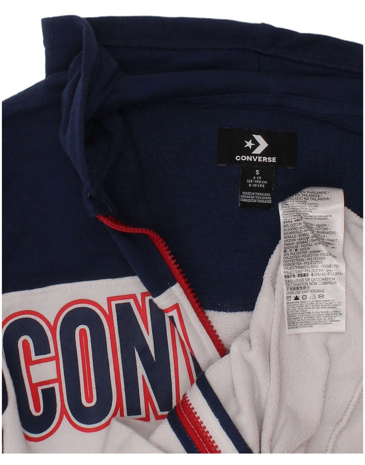 CONVERSE hættetrøje med lynlås til drenge 8-9 år Small Navy Blue Colourblock