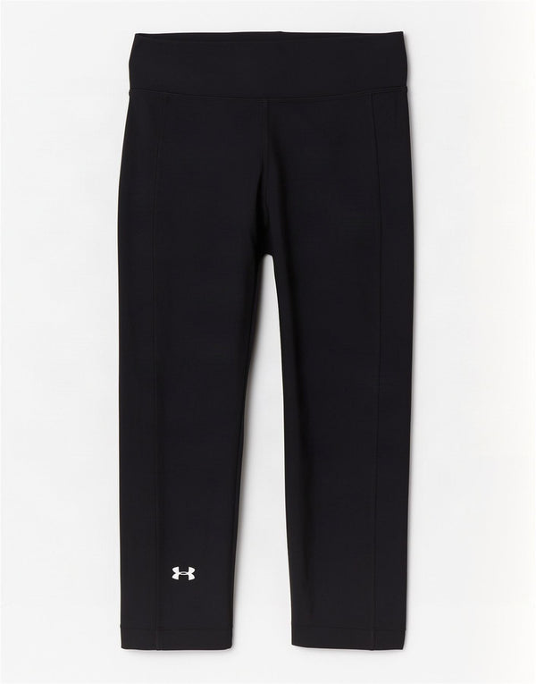 Under Armour Womens Heat Gear Capri Leggings UK 8 Small Black Polyester