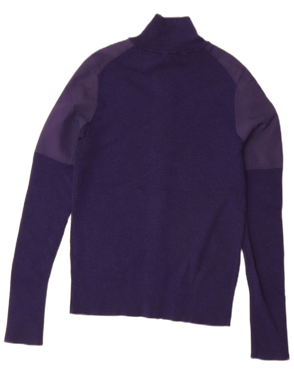 Cos Herre Cardigan Sweater Small Navy Blue Colourblock