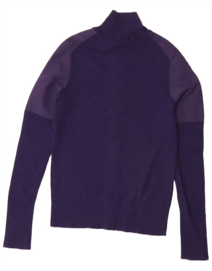 Cos Herre Cardigan Sweater Small Navy Blue Colourblock