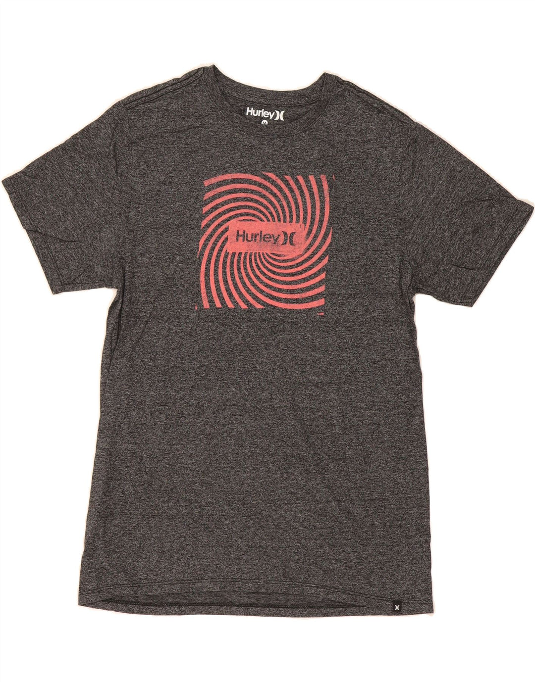 HURLEY Mens Graphic T-Shirt Top Medium Grey Polyester Vintage Hurley and Second-Hand Hurley from Messina Hembry 