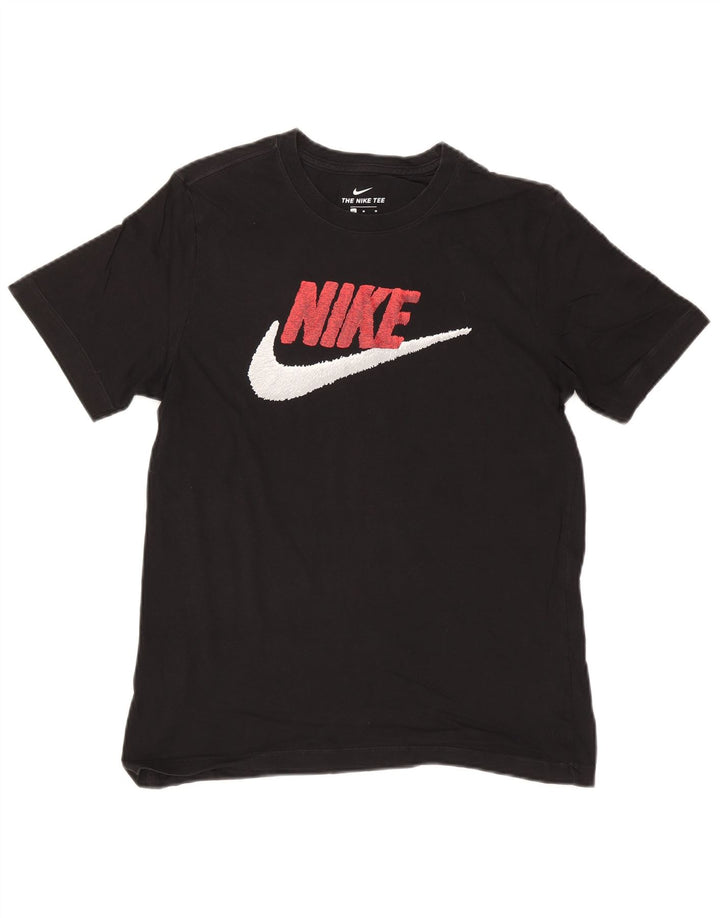 Nike Herre grafisk T-shirt Top Medium Sort Bomuld