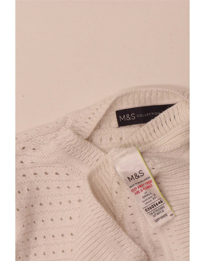 Marks & Spencer Dame sweater med rund hals DK 10 Small White