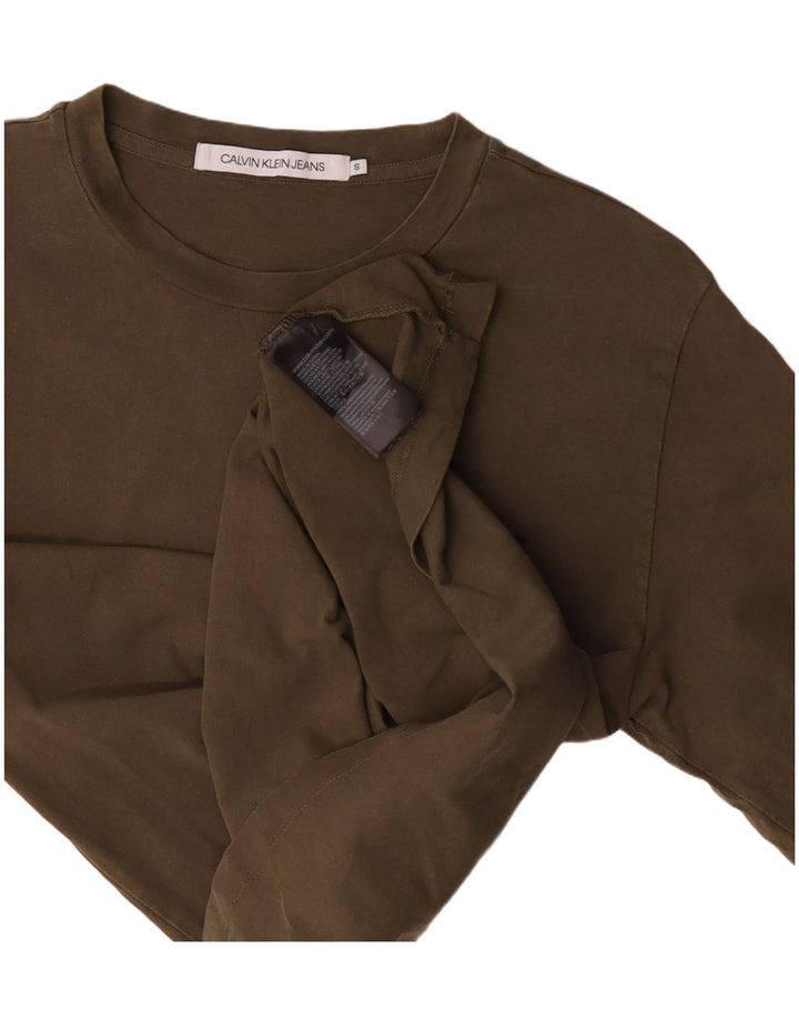 CALVIN KLEIN JEANS Herre Top Langærmet Lille Khaki Bomuld