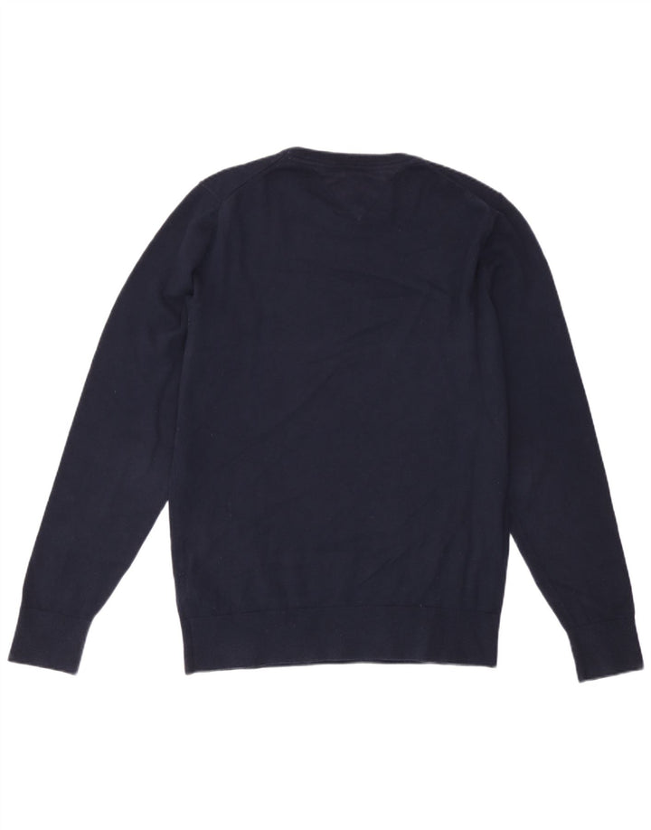 Tommy Hilfiger Herre Crew Neck Jumper Sweater Medium Navy Blue Uld