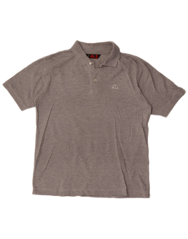 Kappa herre poloshirt, stor grå bomuld