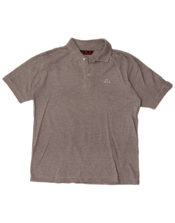 Kappa herre poloshirt, stor grå bomuld