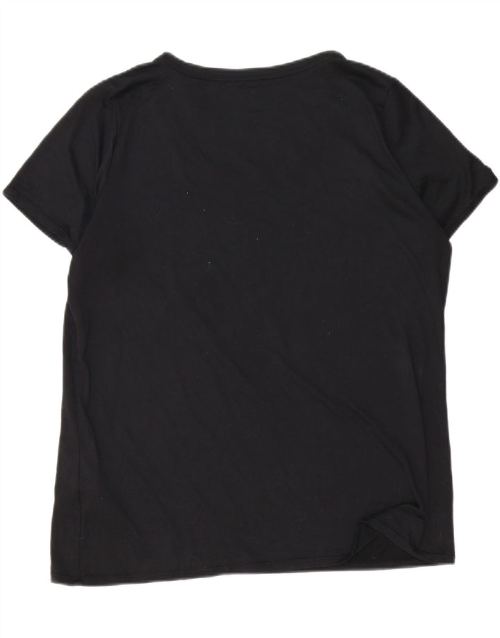 Nike Dame Dri Fit T-Shirt Top UK 18 XL Sort Polyester