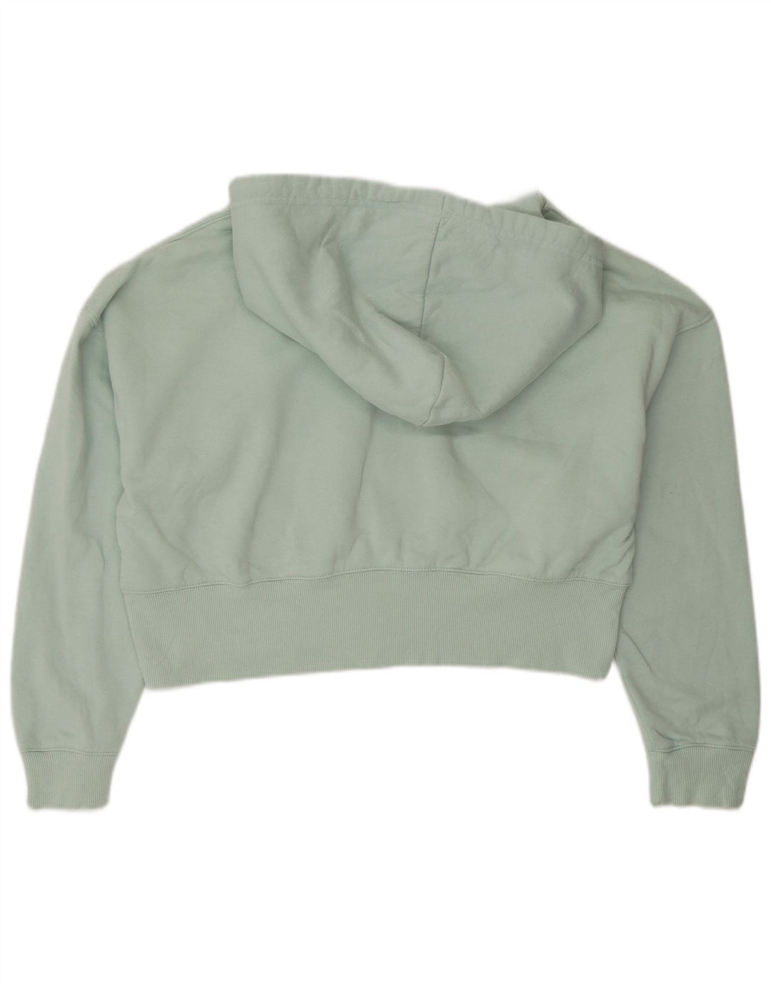 Adidas Womens Oversized Crop Graphic Hoodie Jumper UK 8 Small Turquoise