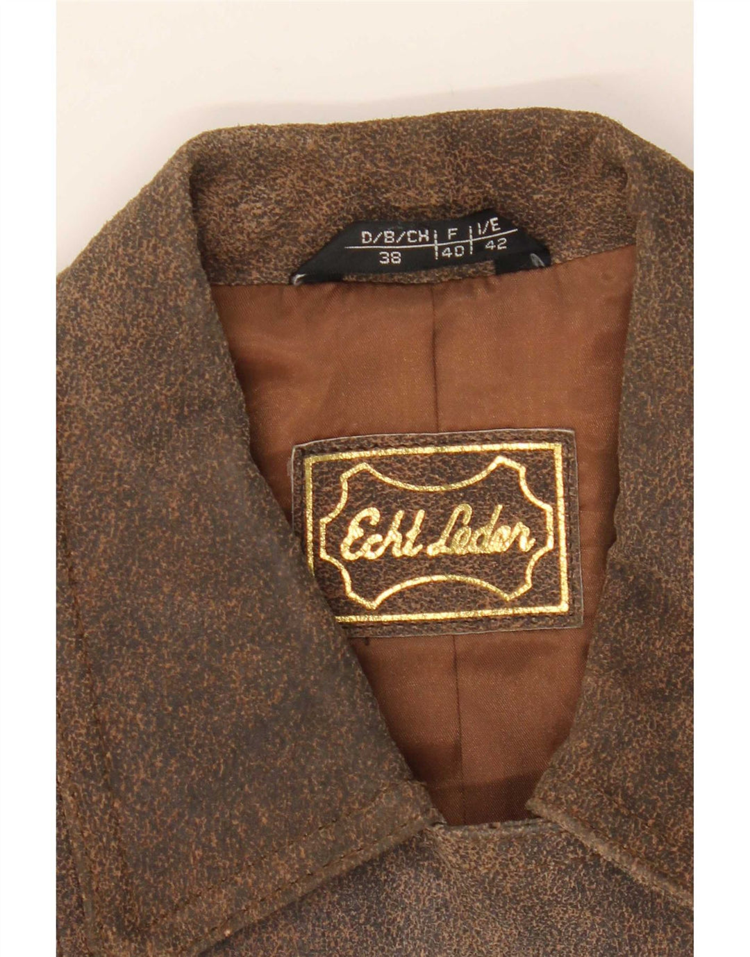 Vintage dame 5-knaps ruskindsblazerjakke IT 42 Medium Brun
