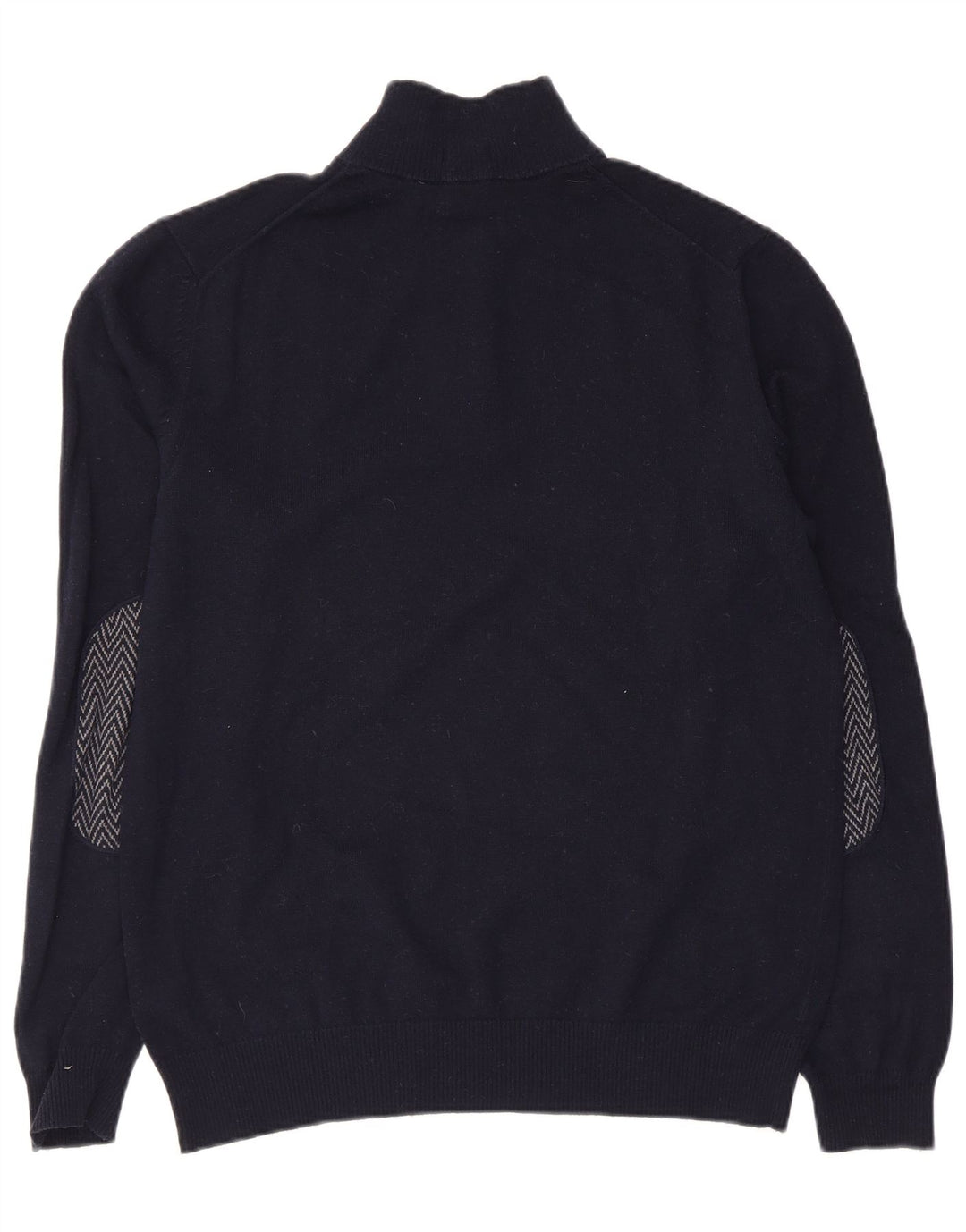 HUGO BOSS Herre Regular Fit Zip Neck sweater Stor marineblå bomuld