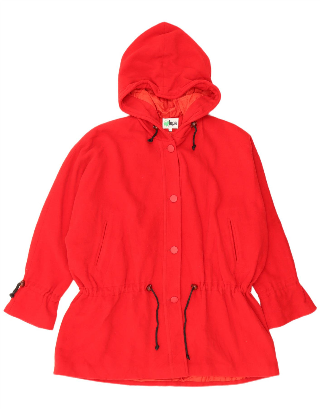 Vintage oversize overfrakke til kvinder UK 14 Medium rød uld