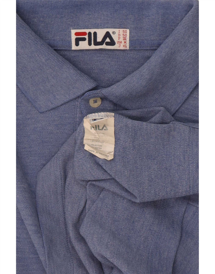 Fila Poloskjorte til mænd IT 50 Medium Blå Bomuld