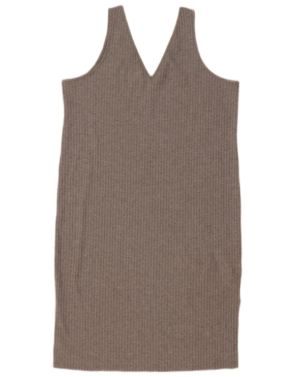 Marks & Spencer Dame Ærmeløs Shift Dress UK 16 Large Grå Polyester