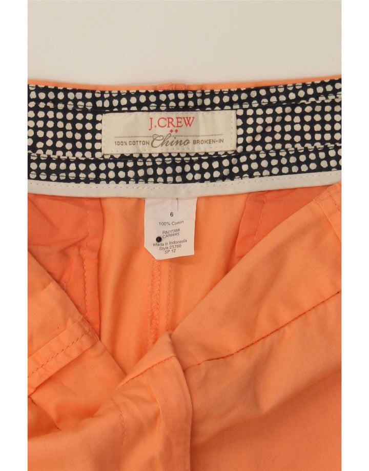 J. CREW Womens Broken In Chino Shorts US 6 Medium W30  Orange Cotton Vintage J. Crew and Second-Hand J. Crew from Messina Hembry 