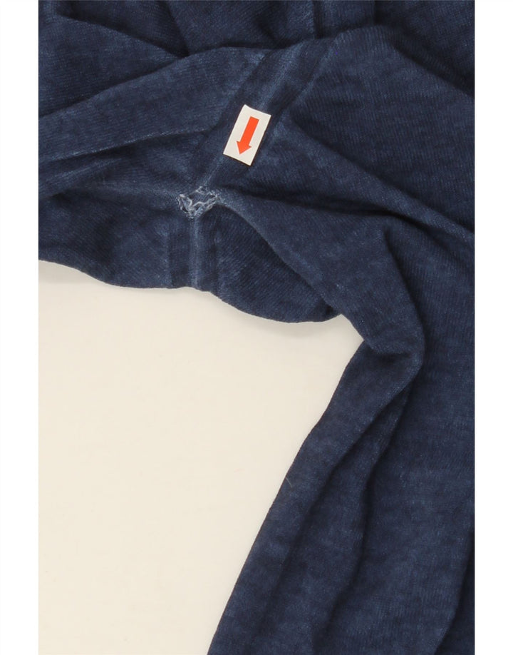 SEVENTY Mens Boat Neck Jumper Sweater Medium Blue Cotton Vintage Seventy and Second-Hand Seventy from Messina Hembry 