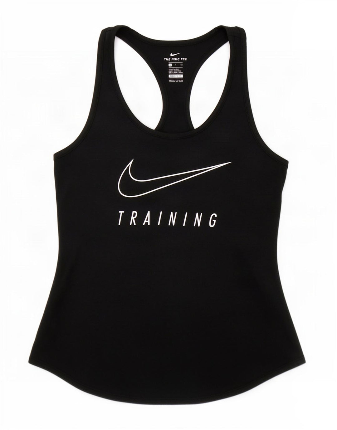 Nike Dame Dri Fit Grafisk Vest Top UK 10 Small Black Polyester