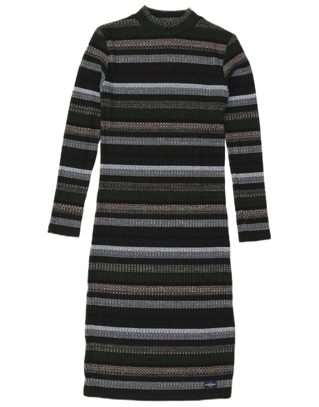 Superdry Dame Jumper Dress UK 8 Small Multicolored Striped