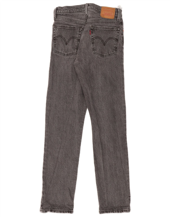 Levi's Dame 501 Straight Jeans W26 L30 Grå Bomuld