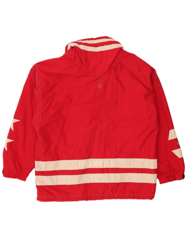 BOGNER Herre grafisk anorakjakke UK 42 XL Rød Colourblock Polyester