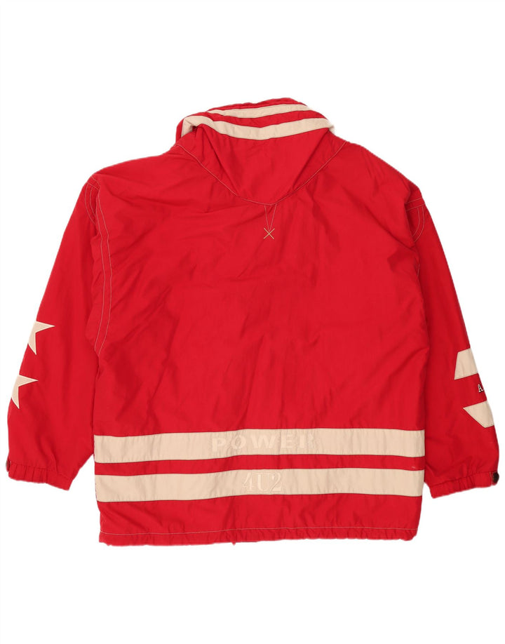 BOGNER Herre grafisk anorakjakke UK 42 XL Rød Colourblock Polyester