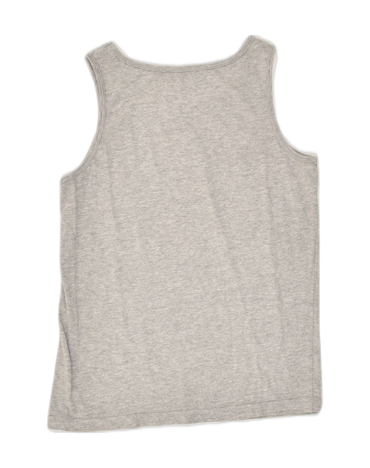 QUIKSILVER Womens Graphic Vest Top UK 12 Medium Grey Cotton | Vintage Quiksilver | Thrift | Second-Hand Quiksilver | Used Clothing | Messina Hembry 