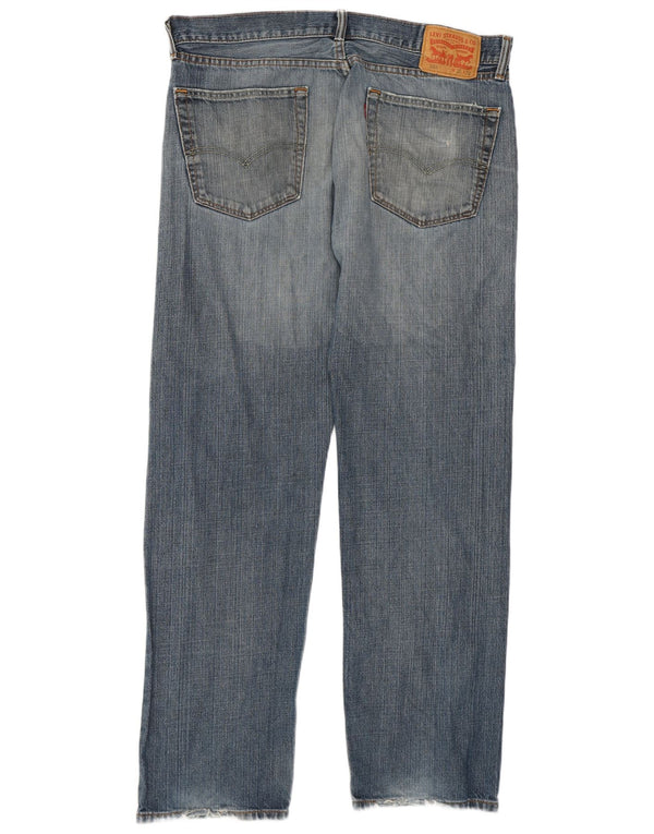 Levi's Herre 505 Straight Jeans W34 L32 Blå Bomuld