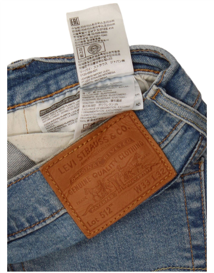 Levi's Herre 512 Slim Tapered Jeans W33 L28 Blå Bomuld