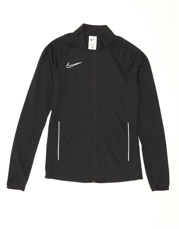 Nike Dame Dri Fit Træningsdragt Topjakke UK 10 Small Black Polyester Sports