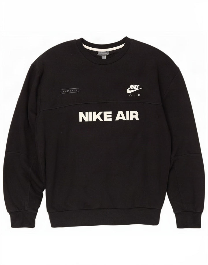 Nike grafisk sweatshirt til mænd 2XL sort bomuld