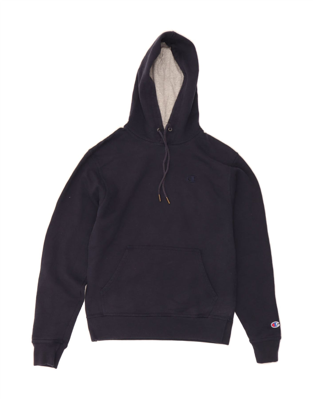 CHAMPION Mens Hoodie Jumper Small Navy Blue Cotton Vintage Champion and Second-Hand Champion from Messina Hembry 